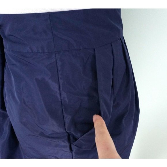 BANANA REPUBLIC Blue Pleated Zip Career Work Skirt - Picture 3 of 6